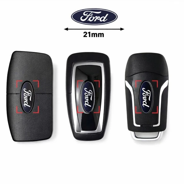 Fiesta Fusion Connect Transit Kumanda Anahtar Amblem A+ KALİTE DAMLA ETİKET Elips 2 ADET ürün görseli 1