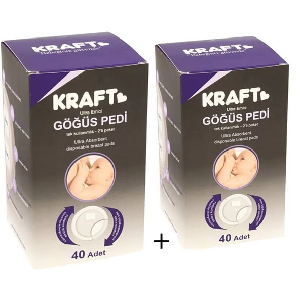 Kraft Jelli Göğüs Pedi 40 Adet 2 kutu (2x40) ürün görseli 1