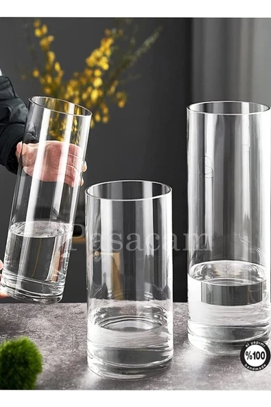 Delizli El İmalatı Büyük Seri 20-30-40 Cm Cam Kalın Taban ürün görseli 1