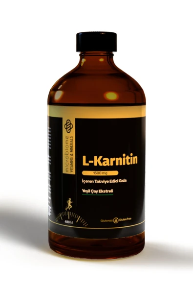 sıvı l carnitine PTTAVM: Microbiome L-karnitin Sıvı 1500 Mg 480 Ml- Yeşil Çay Ekstreli (l- carnitine Liquide)
