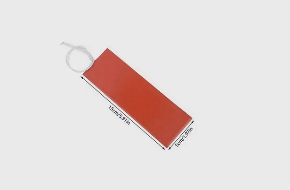 Silikon Isıtıcı Ped 12v, Tava,tank Isıtma 5x15cm ürün görseli 1