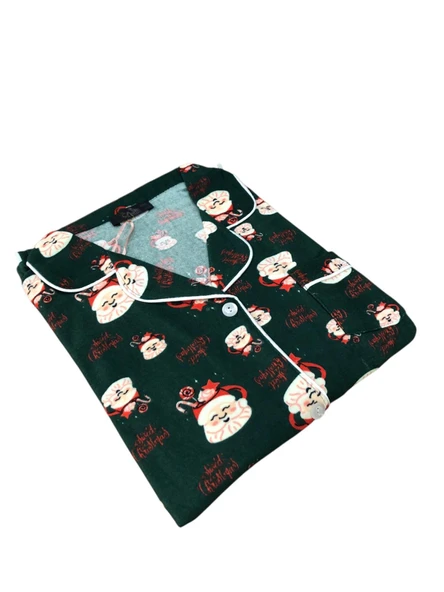 Çağrı Kadın Kışlık Süet Uzun Kollu Önü Düğmeli Yumuşak Pijama Takımı 3065-3024 ürün görseli 1