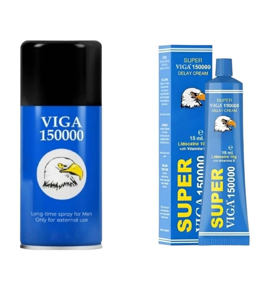 Ürün Adı 1 Kutu Super viga 150000 Sprey + 1 Kutu viga 150000 Krem ozel set ürün görseli 1