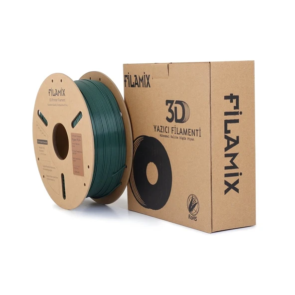 Filamix Hyper Pla Siyahımsı Yeşil (Gece Yeşili) Filament 1.75mm 1kg - Yüksek Hızlı Pla ürün görseli 1