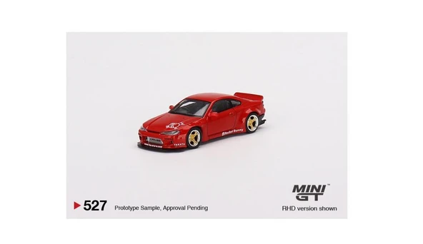 Mini GT 527 Nissan Silvia (S15) Rocket Bunny Red 1/64 Model Araba ürün görseli 1