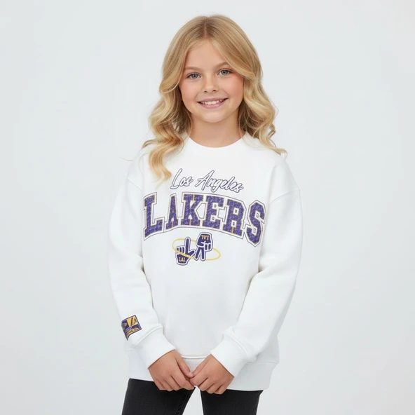 Lakers Çocuk Sweatshirt - Resim 3