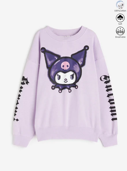 Kuromi Kız Çocuk Sweatshirt - Resim 2