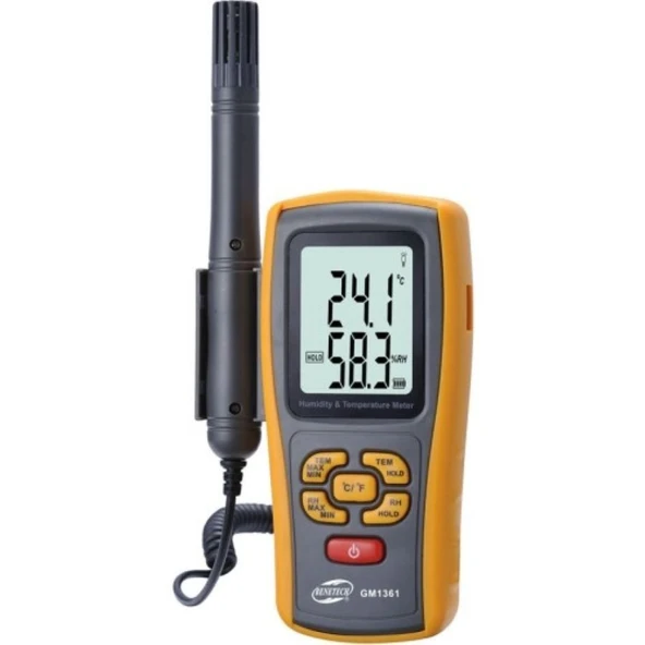 Benetech GM1361 Problu Sıcaklık ve Nem Ölçer ürün görseli 1