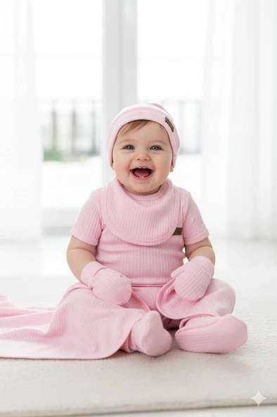 Kız Bebek Raporlu 7 Li Zıbın Hastane Çıkış Seti ürün görseli 1