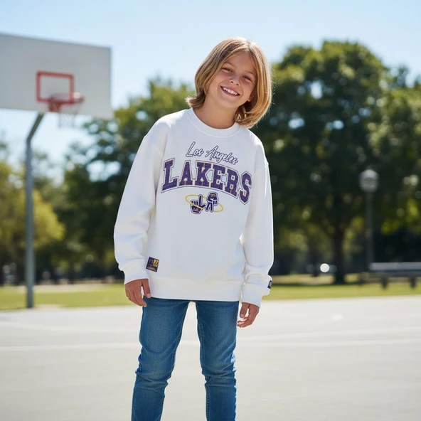 Lakers Çocuk Sweatshirt - Resim 7