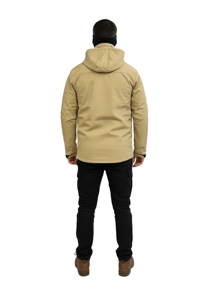 BEJ SOFT SHELL MONT ÇİFT KAT POLARLI - Resim 4