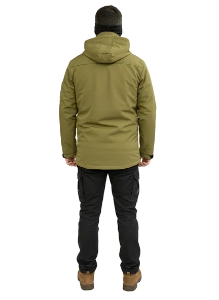 HAKİ SOFT SHELL MONT ÇİFT KAT POLARLI - Resim 4