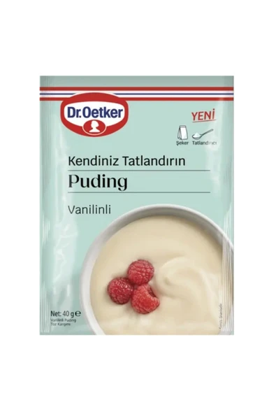Dr.Oetker Kendiniz Tatlandırın Şekersiz Puding Vanilinli 40 g ürün görseli 1