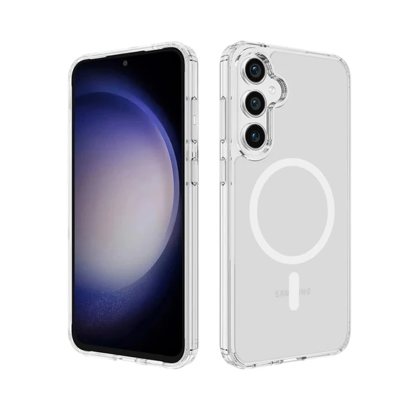 Samsung Galaxy A16 Kılıf Magsafe Özellikli Şeffaf Silikon Kapak ürün görseli 1