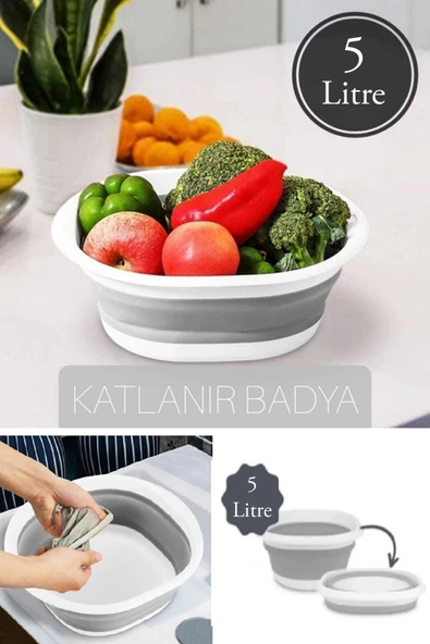 Katlanır Badya Akordiyon Leğen 5 Litre ürün görseli 1