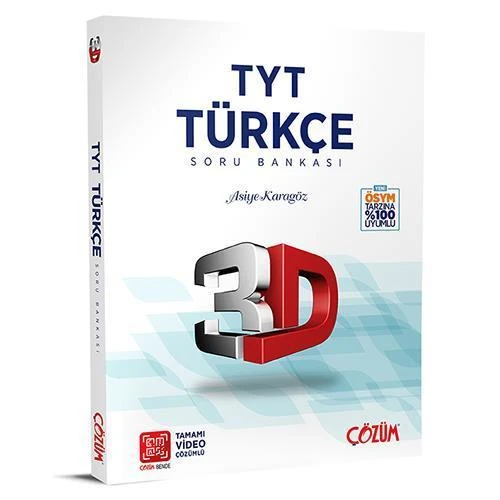 TYT 3D Türkçe Tamamı Video Çözümlü Soru Bankası 3D Yayınları ürün görseli 1
