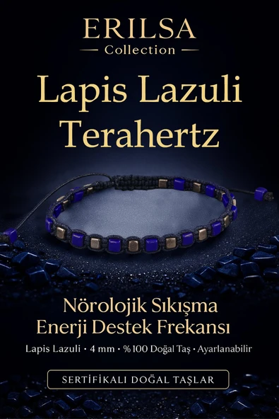 Sertifikalı Nörolojik Sıkışma Enerji Destek Frekansı – Lapis Lazuli ve Terahertz Doğal Taş 4 mm ürün görseli 1