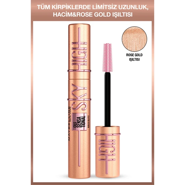 Maybelline New York Sky High Rosegold Glitz Maskara ürün görseli 1