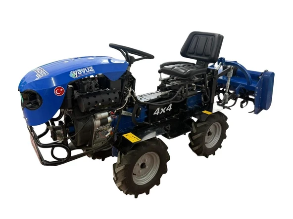Yavuz Y600SX LİFE 188FE 12 Hp Dizel Marşlı 4x4 Mini Traktör ürün görseli 1