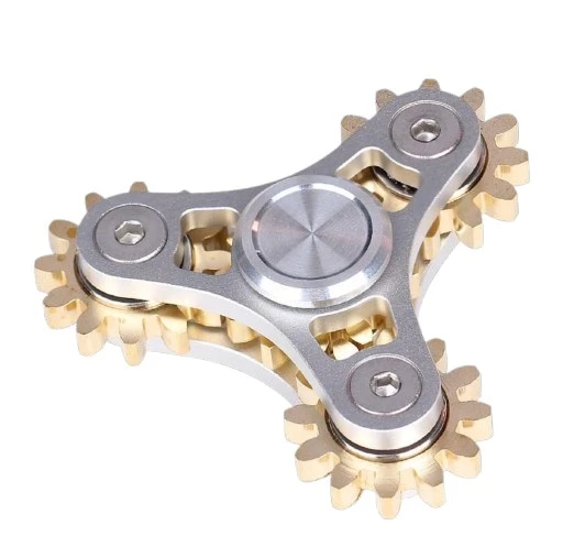 EDC Fidget Spinner 4 Dişli Senkron Pirinç Metal Premium Stres Oyuncağı ürün görseli 1