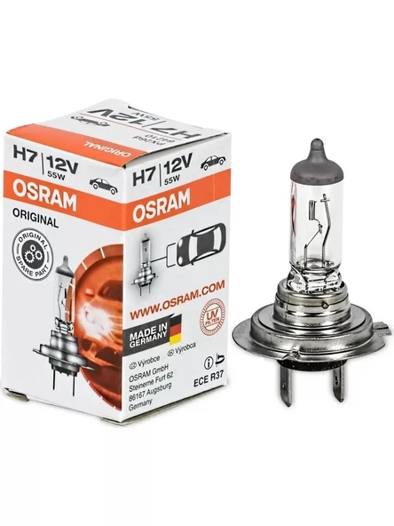 Osram H7 Far Ampulü 12V 55W 64210 Made in Germany 2 Adet ürün görseli 1