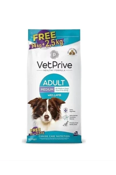 Vet Prive Kuzulu Yetişkin Köpek Maması 14+2,5 Kg ürün görseli 1
