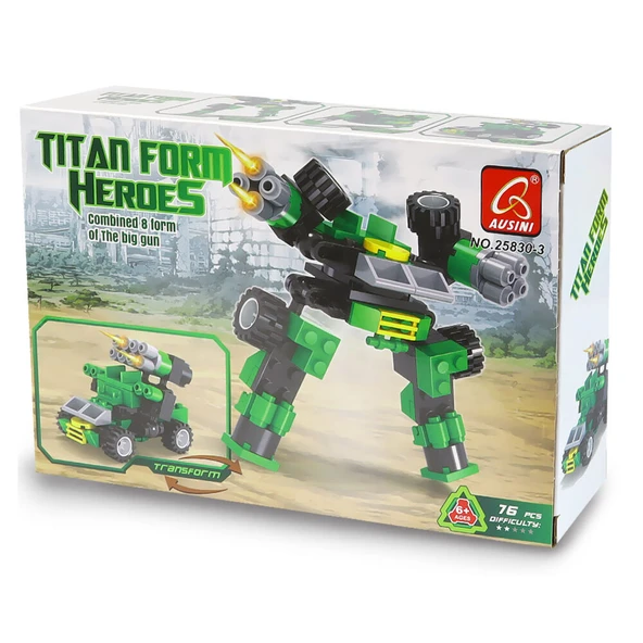 Ausini Titan Heroes Gunner-3 76 Parça - Resim 3