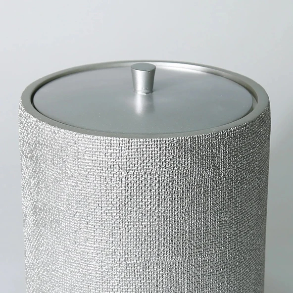 By Selim Natural Gümüş 5 Parça Polyester Banyo Seti - Resim 8