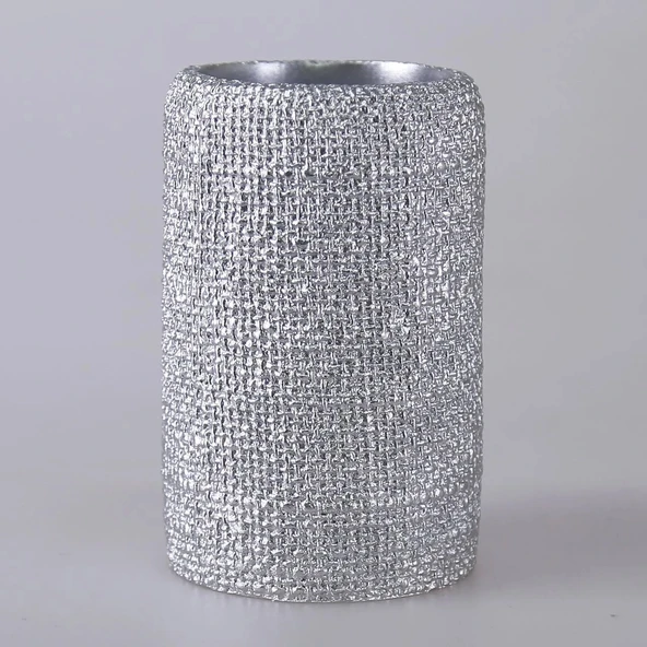 By Selim Natural Gümüş 5 Parça Polyester Banyo Seti - Resim 5