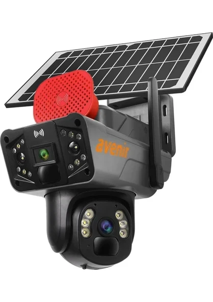 6MP 2 Kameralı Solar PTZ 4G Sim Kartlı Kamera AOV ürün görseli 1