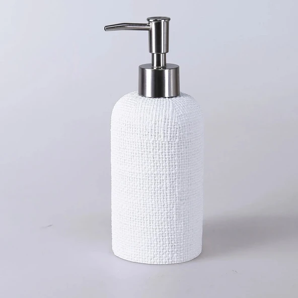 By Selim Natural Beyaz 5 Parça Polyester Banyo Seti - Resim 5