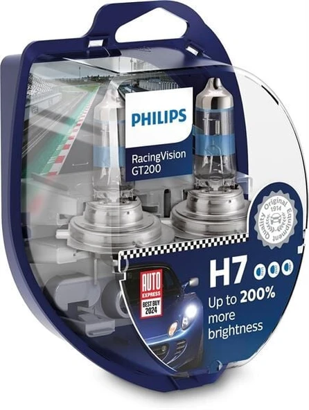 PHILIPS RACING VISION H7 12V 55W + %200 FAZLA IŞIK ürün görseli 1