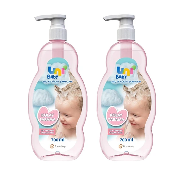 Uni Baby Kolay Tarama Saç Ve Vücut Şampuanı 700 ml x 2 Adet ürün görseli 1