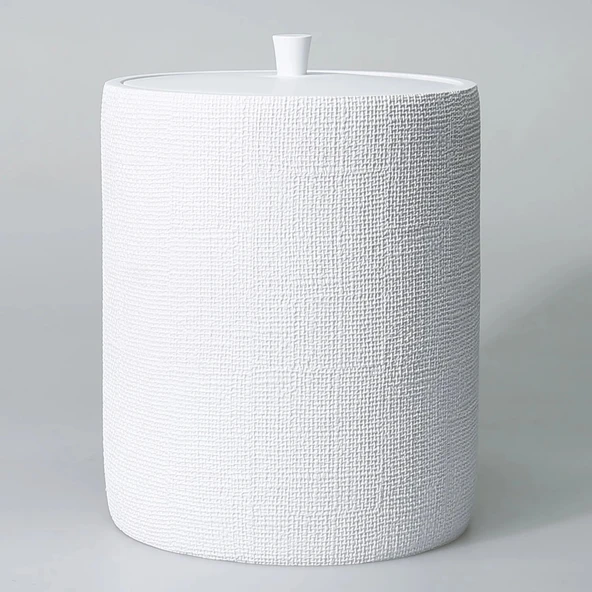 By Selim Natural Beyaz 5 Parça Polyester Banyo Seti - Resim 7