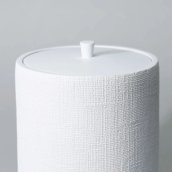 By Selim Natural Beyaz 5 Parça Polyester Banyo Seti - Resim 8