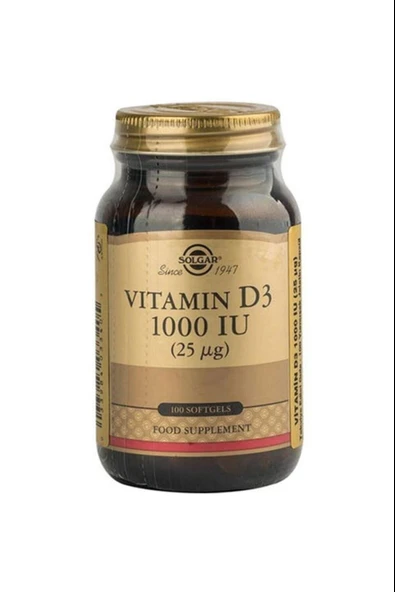 Solgar Vitamin D3 1000ıu 100 Kapsül ürün görseli 1
