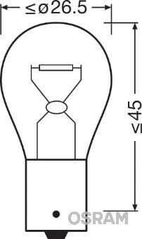 OSRAM 7507-02B 21W 12V BAU15S 10XBLI2 LF PY21W AMPUL 12V ORİGİNAL AMPUL ürün görseli 1