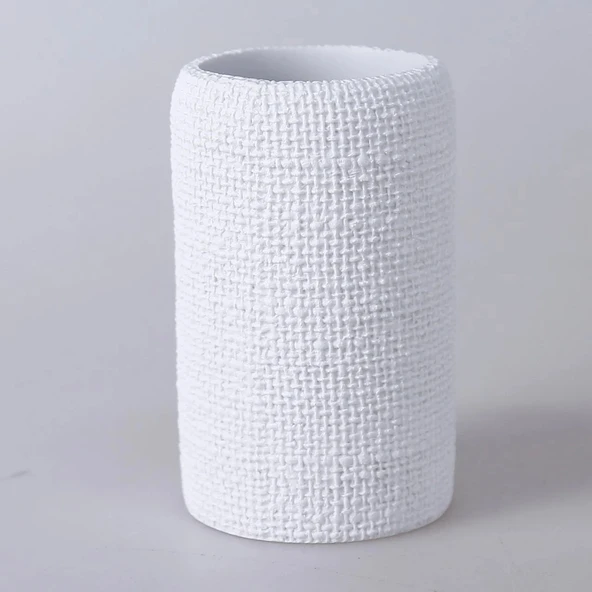 By Selim Natural Beyaz 5 Parça Polyester Banyo Seti - Resim 6