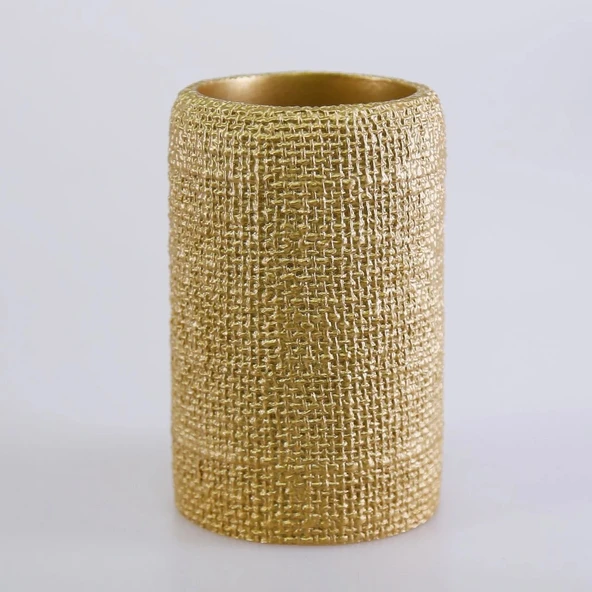 By Selim Natural Altın 5 Parça Polyester Banyo Seti - Resim 5