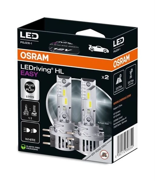 OSRAM 64176DWESY-2HB17W12VPGJ23T-15X22.43OSR AMPULH15 EASY ürün görseli 1