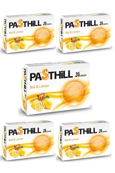 Pasthill Bal Ve Limon 24 Pastil 5'Li PAKET (SKT:08/2028) ürün görseli 1