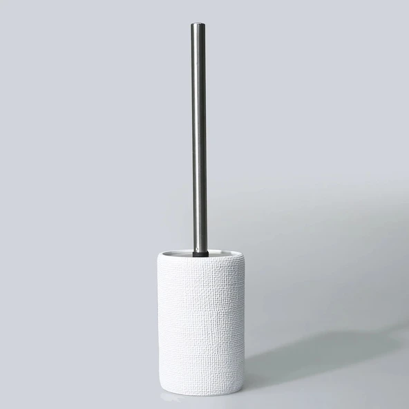 By Selim Natural Beyaz 5 Parça Polyester Banyo Seti - Resim 4
