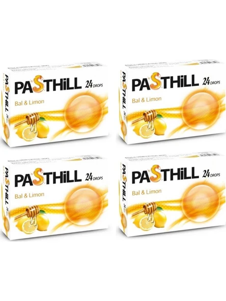 Pasthill Bal Ve Limon 24 Pastil 4'Lü PAKET (SKT:08/2028) ürün görseli 1