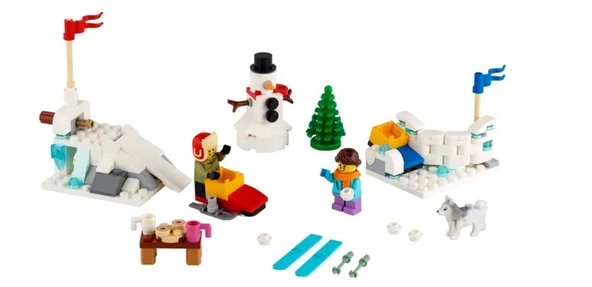 Lego 40424 Winter Snowball Fight - Resim 2