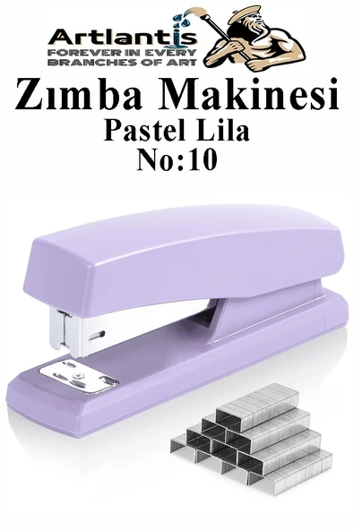 Zımba Makinesi No:10 1 Adet Pastel Renkler Küçük Zımba Makinası ve Teli 15 20 Sayfa Ofis Büro Okul Öğrenci Küçük Boy ürün görseli 1