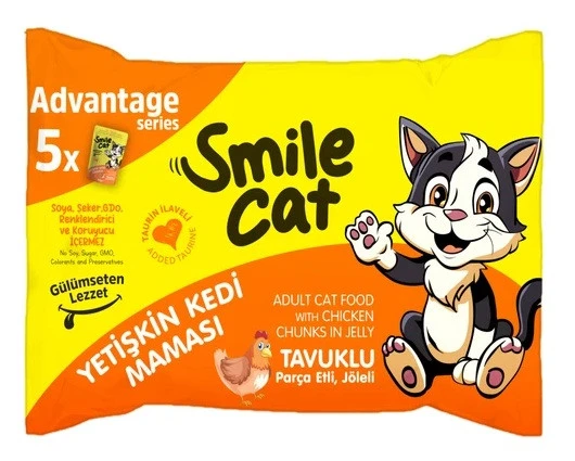 Smile Cat Yetişkin Kedi Maması Tavuklu Flowpack 5 85 Gr ürün görseli 1