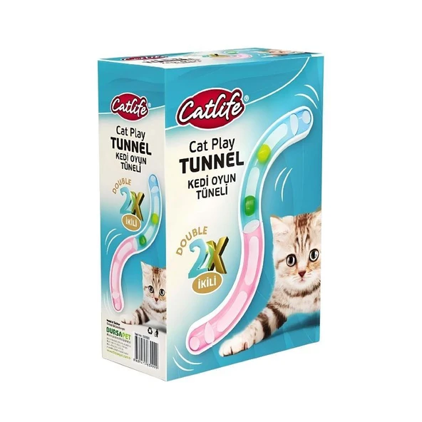Catlife Double Kedi Oyun Tüneli 2'li ürün görseli 1