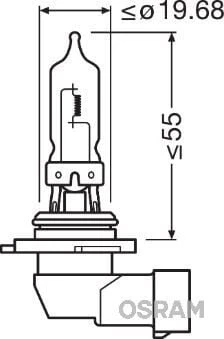 OSRAM 12V AMPUL 60W 9005 %150 FAZLA %20 BEYAZ IŞIK NL ürün görseli 1
