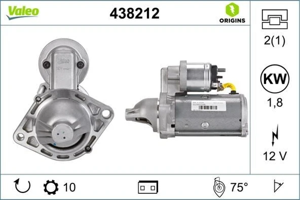 VALEO MARŞ MOTORU (GÜÇLENDİRİLMİŞ) 1.8KW FIAT FIORINO DOBLO CORSA C D ASTRA H J MERIVA A B 1.3 MULTIJET ürün görseli 1