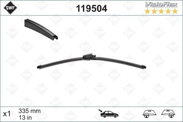 VALEO SİLECEK SÜPÜRGESİ 335MM ARKA VW POLO-GOLF V ürün görseli 1